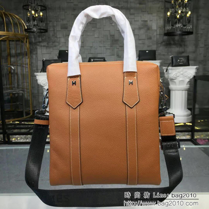 HERMES愛馬仕 最新款 高檔實用 男士手提斜挎包 8830-3 豎款 JD1271